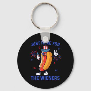 Of July Wieners Usa American Flag Patriotic Men Bo Keychain