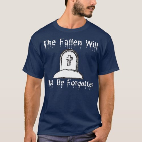of Lest We Forget Tombstone Cross T_Shirt