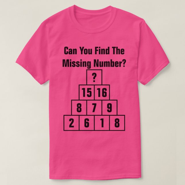 of math riddles T-Shirt (Design Front)
