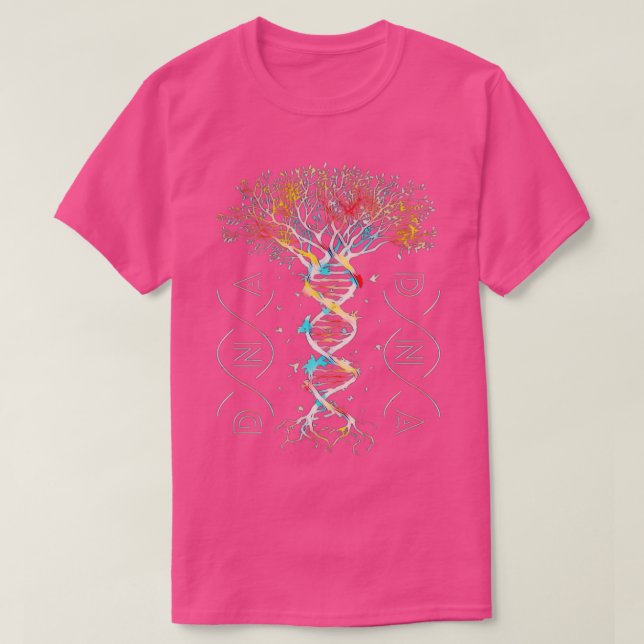 of of DNA Tree Life Genetics Biologist Science Ear T-Shirt (Design Front)