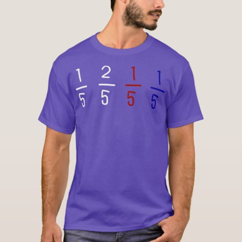 of One fifth Two fifth Red fifth Blue fifth T_Shirt