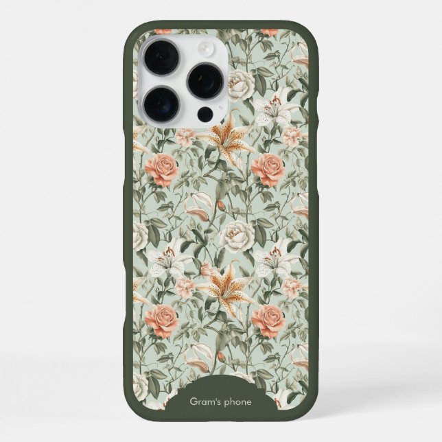 Of Orange Roses and Tiger Lilies, iPhone Case (Back)