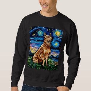 Of Red Siberian Husky Sticker Sweatshirt