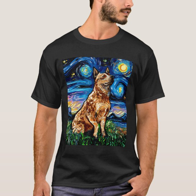 Of Red Siberian Husky Sticker T-Shirt (Front)