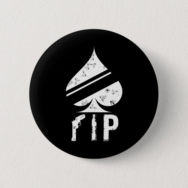 Of Spades Funny Video Game Player  Button (Front)