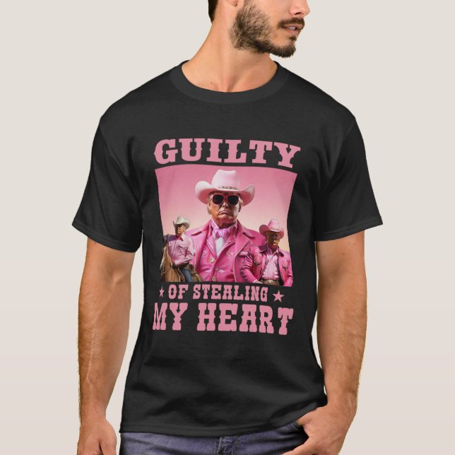 Of Stealing My Heart Trump 2024 Shirt Trump Cowboy (Front)