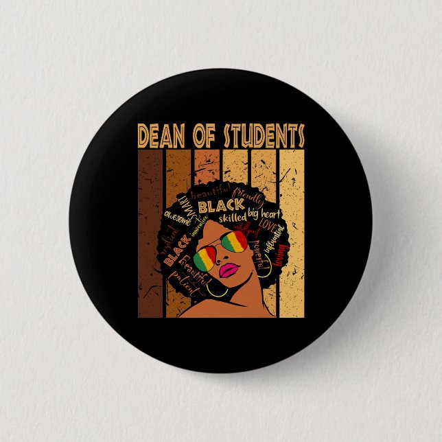 Of Students Afro African American Black History Mo Button (Front)