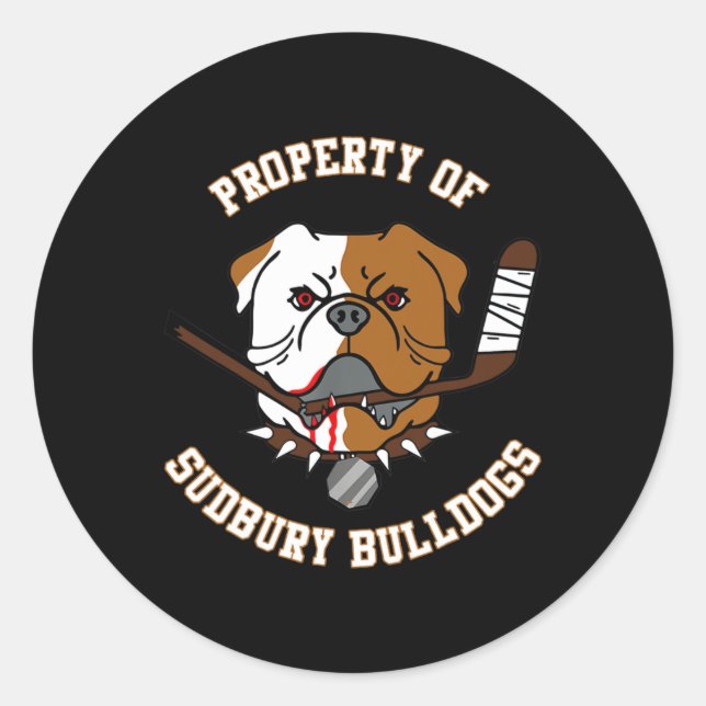 Of Sudbury Bulldog  Classic Round Sticker (Front)