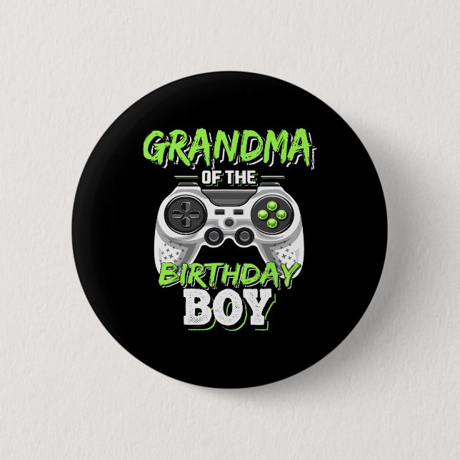 Of The Birthday Boy Matching Video Game Birthday 1 Button (Front)