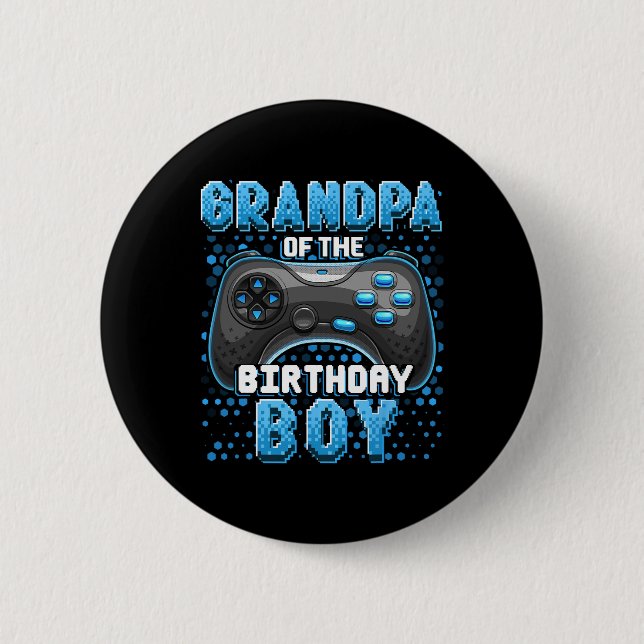 Of The Birthday Boy Matching Video Game Birthday 3 Button (Front)