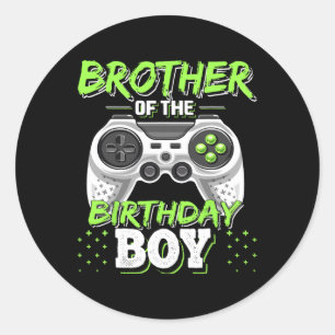 Of The Birthday Boy Matching Video Game Birthday 4 Classic Round Sticker
