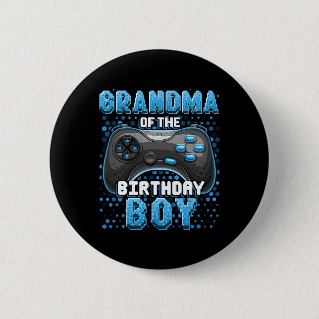 Of The Birthday Boy Matching Video Game Birthday 5 Button (Front)
