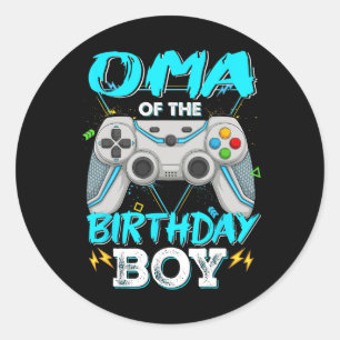 Of The Birthday Boy Matching Video Game Birthday Classic Round Sticker