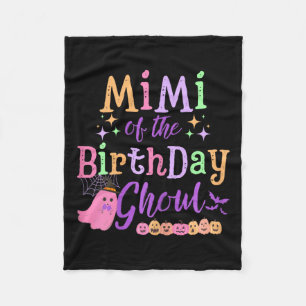 Of The Birthday Ghoul Cute Halloween Spooky Ghost Fleece Blanket