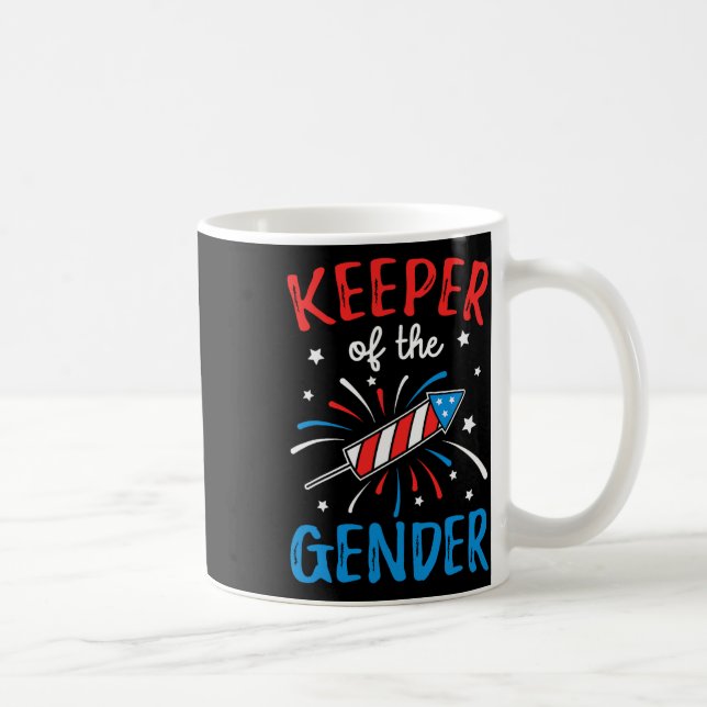 Of The Gender Reveal Funny 4th Of July Ba  Coffee Mug (Right)