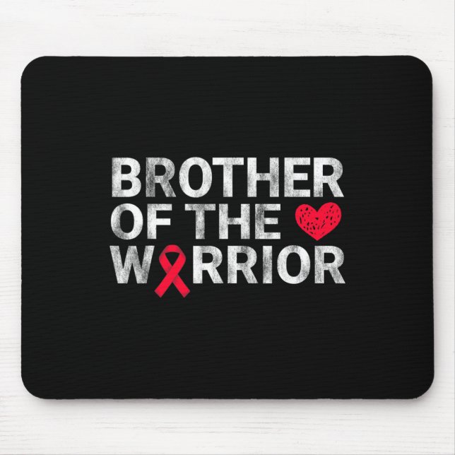 Of The Heart Warrior Heart Disease Awareness  Mouse Pad (Front)