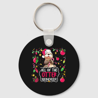 Of The Otter Reindeer Christmas Pj Other Reindeers Keychain