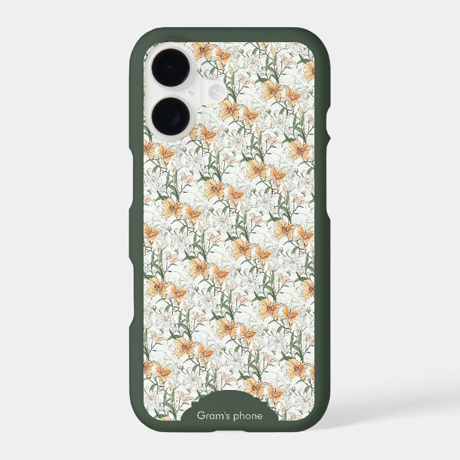 Of the Tiger Lilies iPhone Case (Back)