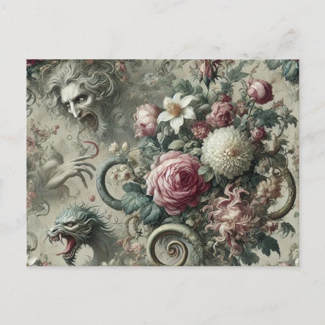 Of Tone & Tail – Gothic Victorian  Holiday Postcard (Front)