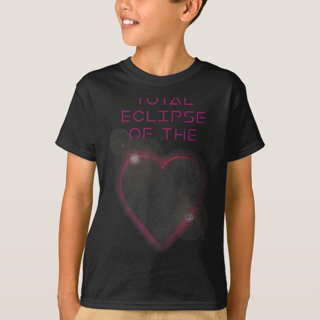 Of Total Eclipse Solar Heart Astronomy T-Shirt (Front)