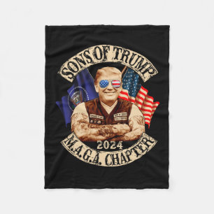 Of Trump Maga Chapter 2024 Funny  Fleece Blanket