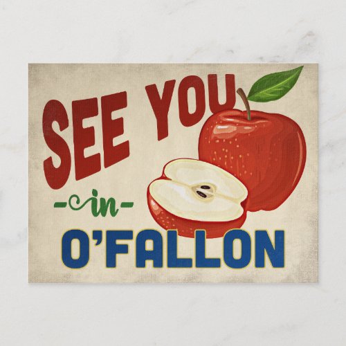 OFallon Missouri Apple _ Vintage Travel Postcard