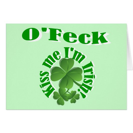 O'Feck, funny Irish surname (Front Horizontal)