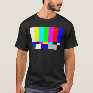 Off Air Tv Color Bars Unisex Adult Black Small Cla T-Shirt
