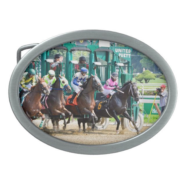 Off at Saratoga Belt Buckle (Front)