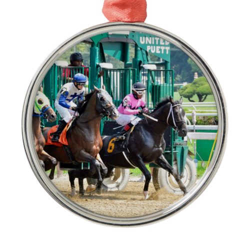 Off at Saratoga Metal Ornament