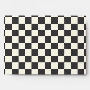 Off Black and Off White Checkerboard Envelope