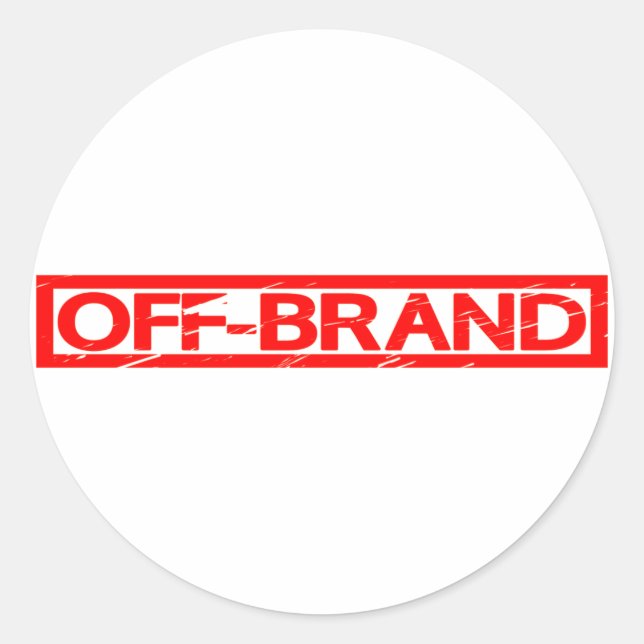 Off-brand Stamp Classic Round Sticker (Front)
