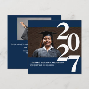 Off Center Large Numbers - Graduation Announcement