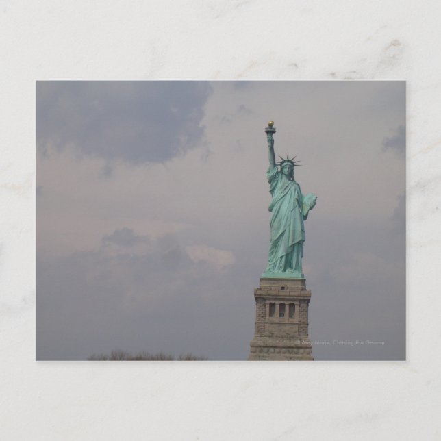 Off Centered Statue of Liberty Postcard (Front)