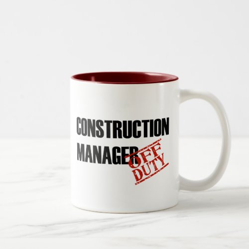 Off Duty Construction Manager Two_Tone Coffee Mug