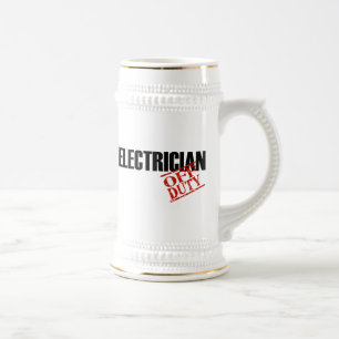 Off Duty Electrician Beer Stein