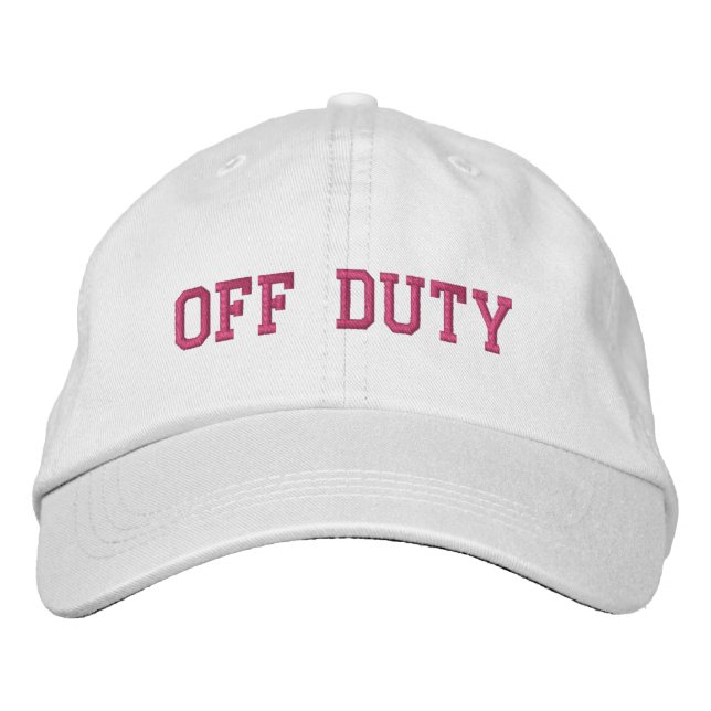 Off Duty Embroidered Baseball Cap (Front)