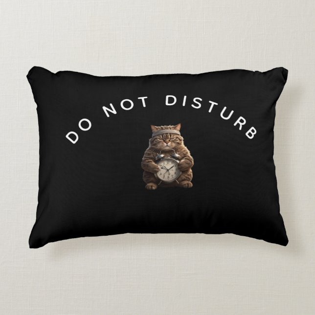 Off Duty Gym Cat Throw Pillow (Front)