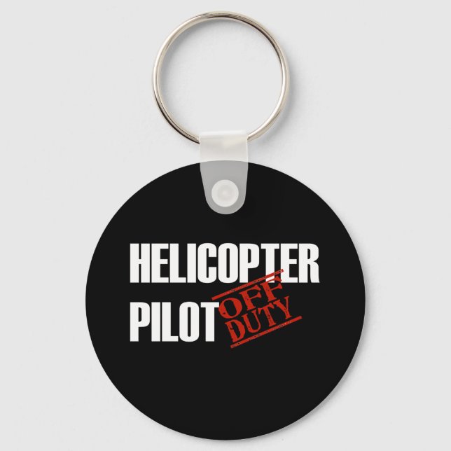 OFF DUTY HELICOPTER PILOT DARK KEYCHAIN (Front)