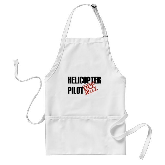 OFF DUTY HELICOPTER PILOT LIGHT ADULT APRON (Front)