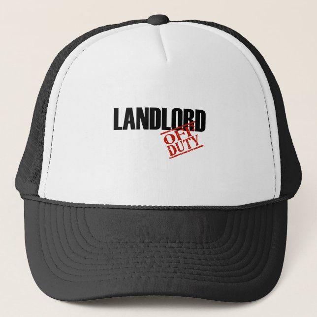 OFF DUTY LANDLORD LIGHT TRUCKER HAT (Front)