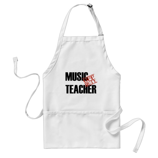 OFF DUTY MUSIC TEACHER LIGHT ADULT APRON (Front)