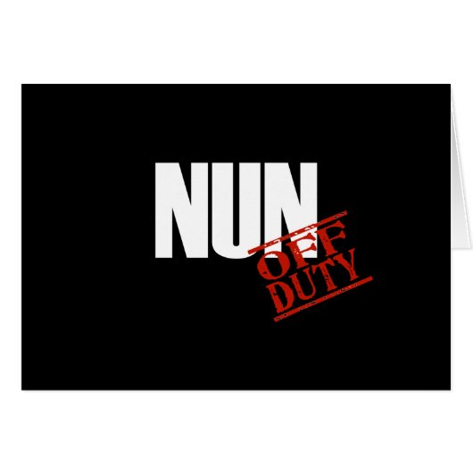 OFF DUTY NUN DARK CARDS (Front Horizontal)