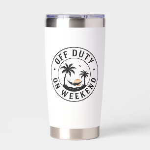 Off Duty On the Weekend Tropical Relaxation Emblem Insulated Tumbler