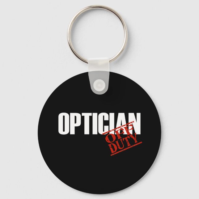 OFF DUTY OPTICIAN DARK KEYCHAIN (Front)