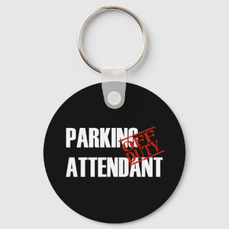 OFF DUTY PARKING ATTENDANT DARK KEYCHAIN