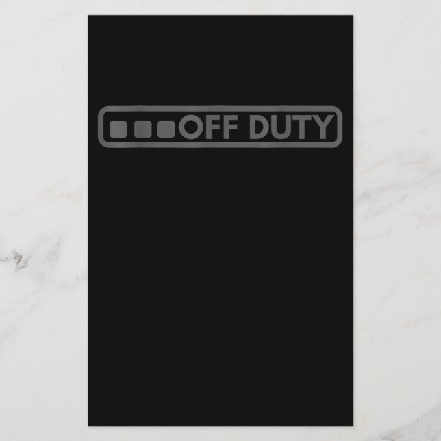 Off Duty Perfect For Police Army Law Enforcement Flyer (Front)