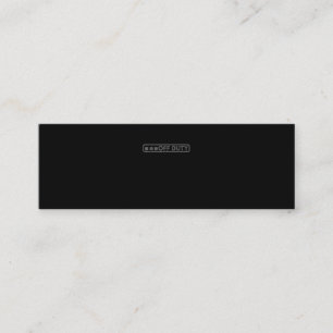 Off Duty Perfect For Police Army Law Enforcement Mini Business Card