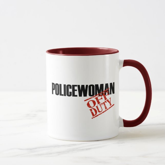 OFF DUTY Policewoman Mug (Right)