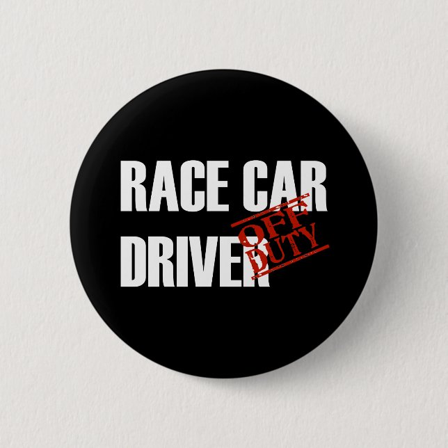 OFF DUTY RACE CAR DRIVER DARK BUTTON (Front)
